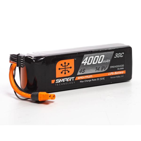 Spektrum 4000mAh 4S 14.8V Smart LiPo Battery 30C - SPMX40004S30