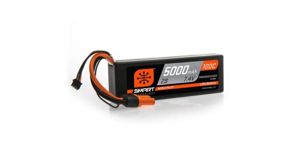 Spektrum 5000mAh 2S 7.4V 100C Smart LiPo Hardcase - SPMX50002S100H3