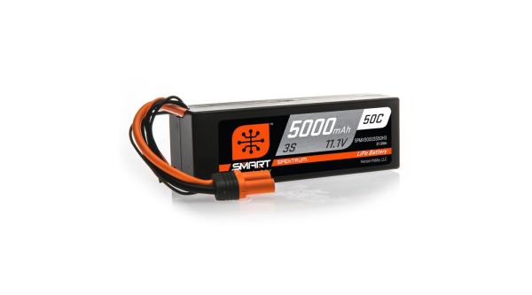 Spektrum 5000mAh 3S 11.1V 50C Smart LiPo Hardcase - SPMX50003S50H3