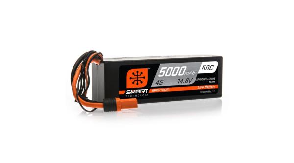 Spektrum 5000mAh 4S 14.8V 50C Smart LiPo Hardcase - SPMX50004S50H5