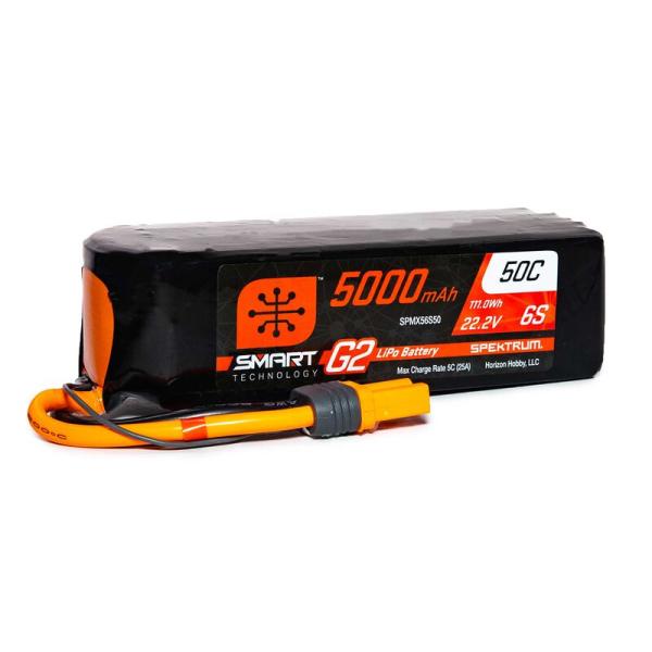 Spektrum Smart Lipo Akku 5000mAh 6S 22.2V Smart G2 LiPo 50C - SPMX56S50