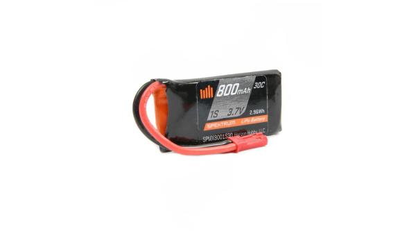 Spektrum 800mAh 1S 3.7V 30C LiPo Battery - SPMX8001S30