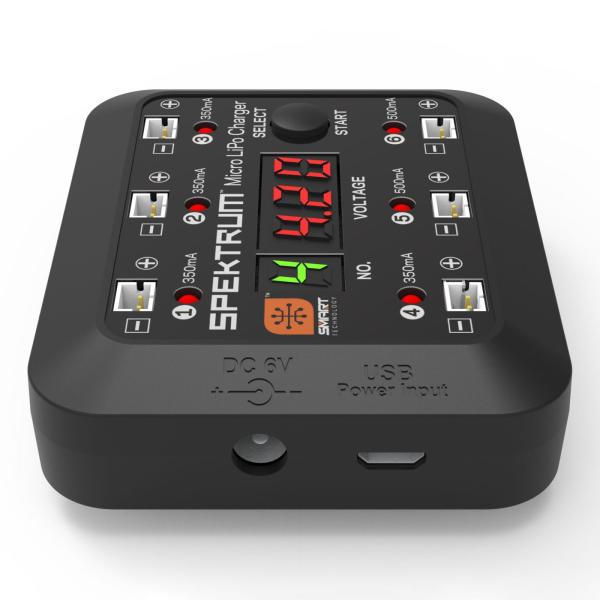 Spektrum Micro 6 Port DC/USB 1S LiPo Charger - SPMXC1060