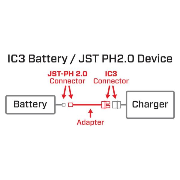 Spektrum IC3 Device to JST PH2.0 Device - SPMXCA309