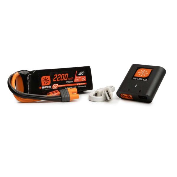 Spektrum Smart G2 Powerstage Air Bundle: 3S 2200mAh LiPo Battery / S120 Charger - SPMXPSA200