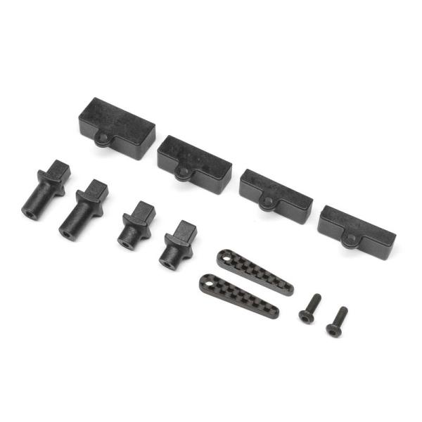 Team Losi Racing Carbon Tab Battery Mount Set: 22X-4 - TLR231102