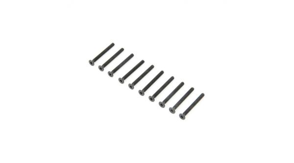 TLR Flat Head Screws, M3 x 30mm (10) - TLR235009