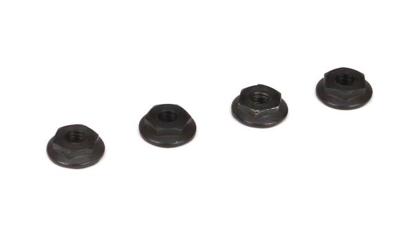 TLR: Flache Riffelschrauben 4mm (4) - TLR236001
