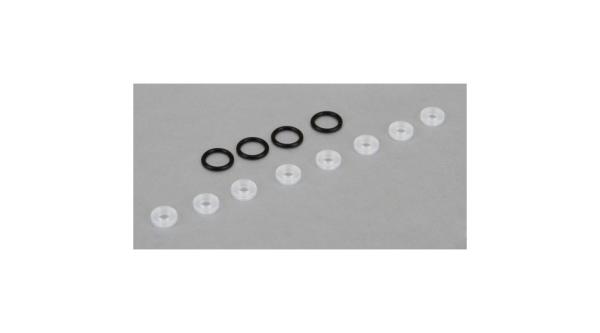 TLR: X Ringe (8), Dichtung Sto�d�mpferendkappe unten (4) alle 8IGHT - TLR243024
