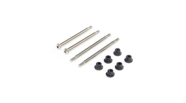 TLR Outer Hinge Pins, 3.5mm, Electro Nickel (2): 8X - TLR244044