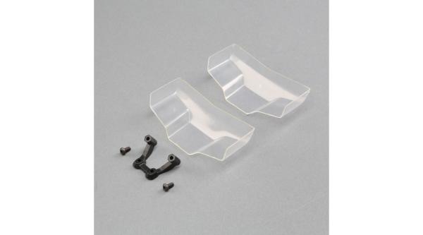 TLR Low Front Wing, Clear, with Mount (2) - TLR330010