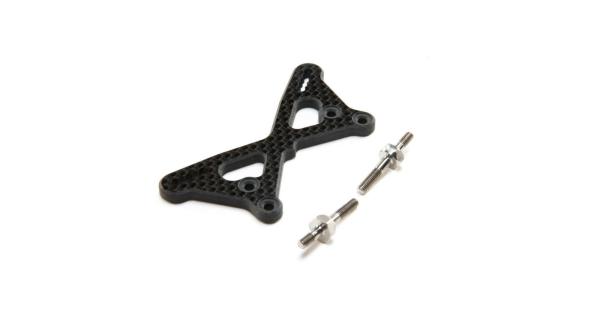 TLR Carbon Front Tower +2mm w/Ti Standoffs: 22 5.0 - TLR334061