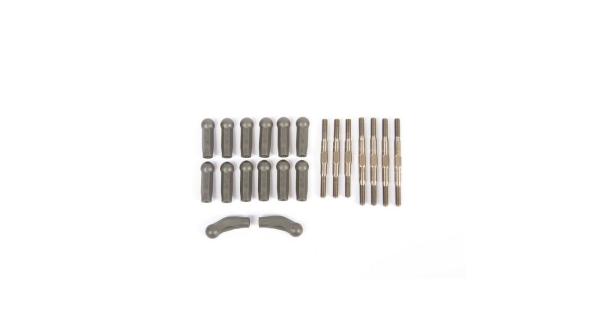 TLR HD Turnbuckle Kit, Titanium: 22X-4 - TLR334077