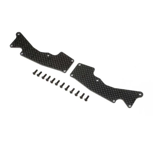 Team Losi Racing Front Arm Inserts, Carbon: 8XT - TLR344047
