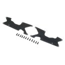 Team Losi Racing Rear Arm Inserts, Carbon: 8XT - TLR344048