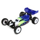 Losi Mini-B, Brushed, RTR: 1/16 2WD Buggy, Blue/White - LOS01016T1