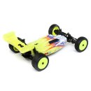 Losi Mini-B, Brushed, RTR: 1/16 2WD Buggy, Yellow/White - LOS01016T3