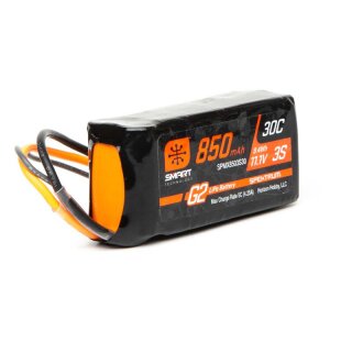 Spektrum 11.1V 850mAh 3S 30C Smart LiPo Battery G2: IC2 - SPMX8503S30